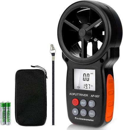Anemometer Handheld AP-007, CFM Flow Meter Wind Speed Gauge 14℉-113℉ Wind by AOPUTTRIVER