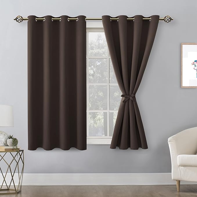 Hiasan Blackout Curtains for Bedroom, 52 x 54 Inches Long - Image 2