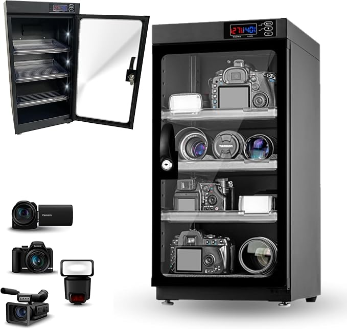 Modern Black 50L Camera Dehumidify Dry Cabinet by Unknown