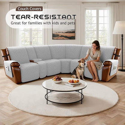 Arfntevss Waterproof Recliner Sectional Couch Covers - Image 7