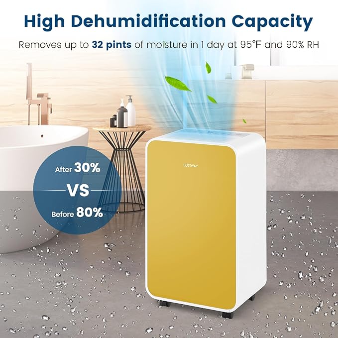 COSTWAY 2500 Sq. Ft Dehumidifier - Image 5
