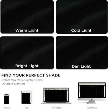 CUCRAF Linen 100% Blackout Curtains 96 Inch Length 2 Panels Set, Back Tab and - Image 4