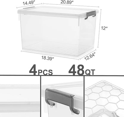 Citylife 48 Qt. Plastic Storage Bins - Image 6