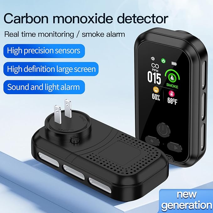 4IN1 Plug in Smoke & Carbon Monoxide Detector Combination Builti-in 2000 mAh - Image 3