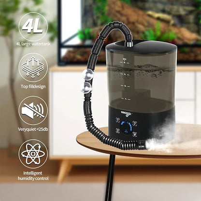 WACOOL Reptile Fogger Mister 4L No-Leak Top-Fill Water Humidifier - Image 2