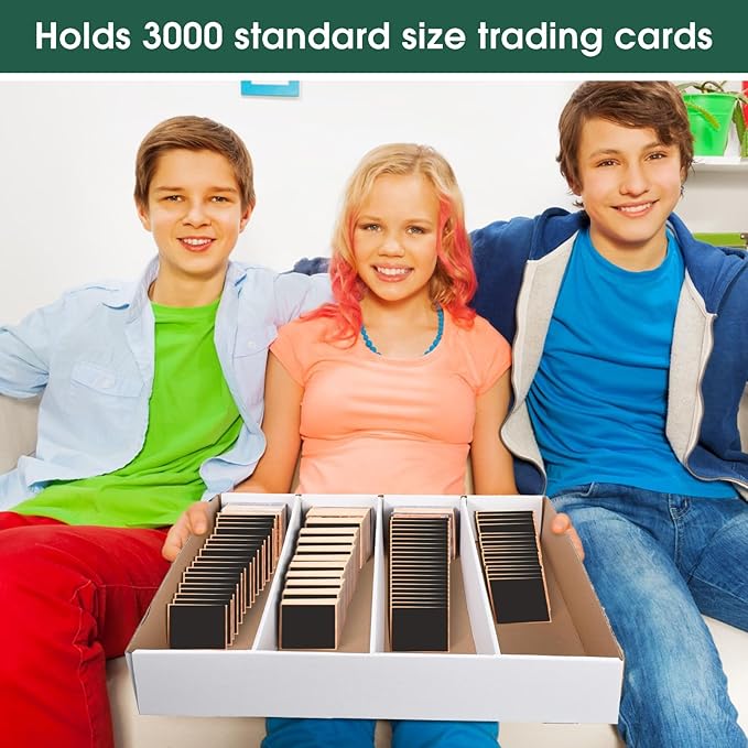 Yexiya 6 Pcs 3200 Count Sports Card Storage Boxes White Trading Card Box - Image 7