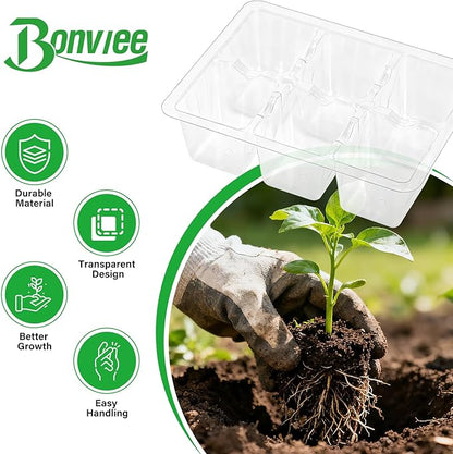 Bonviee 10 Packs Seed Starter Tray - Image 3