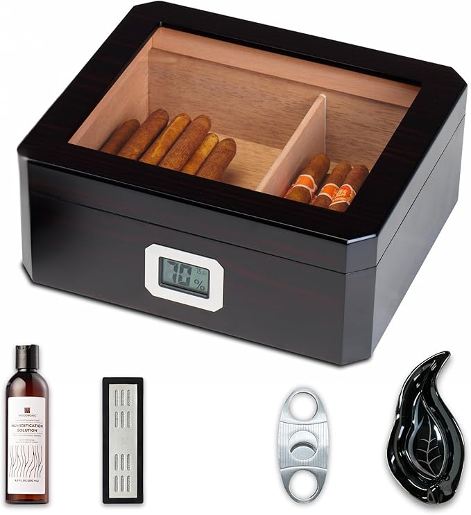 Woodronic Cigar Humidor for 50 Counts by Woodronic