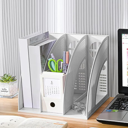 Marte Vanci 2 Pcs Magazine File Holder Book Desktop Organizer Plastic Storage - Image 5