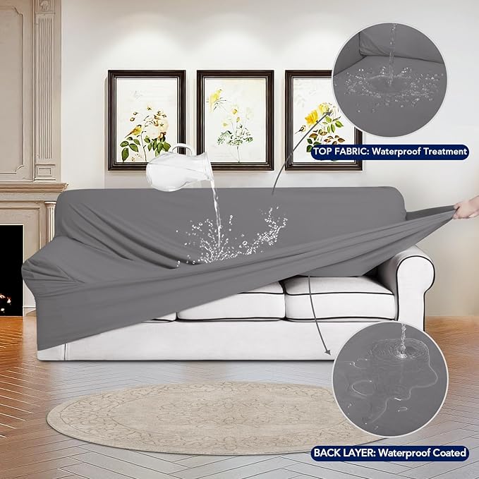 PureFit 100% Dual Waterproof Couch Cover Slipcovers - Image 3