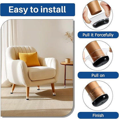 Chair Leg Floor Protectors for Hardwood Floors and Carpet Silicone Covers to - Image 5