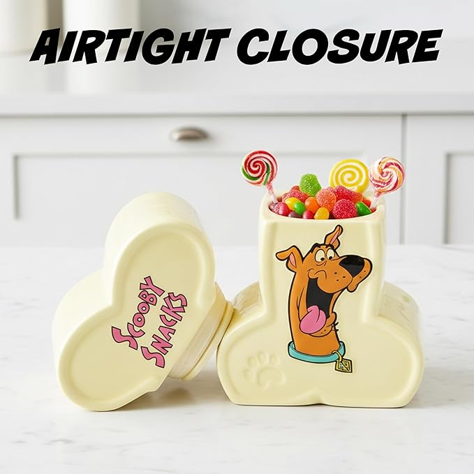 Silver Buffalo Scooby-Doo Scooby Snacks Sculpted Ceramic Snack Jar, 4.85” x 3” - Image 6