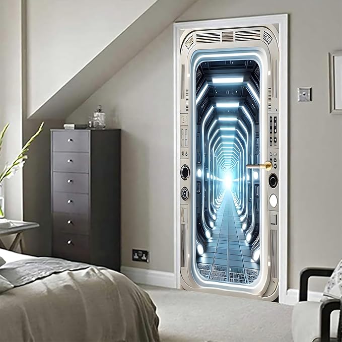 3D Door Stickers, Peel and Stick Vinyl Wallpaper, Self-Adhesive Mural - Image 6