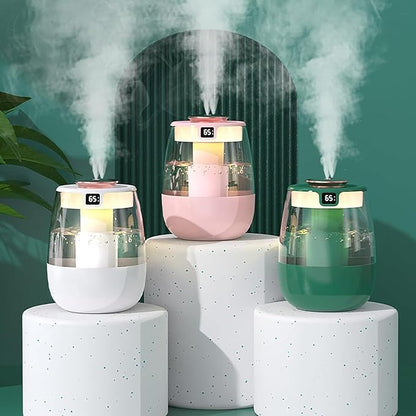 Cool Mist Humidifiers, 1.5L Easy to Fill & Clean, Dual Nozzles, Led Lights - Image 7