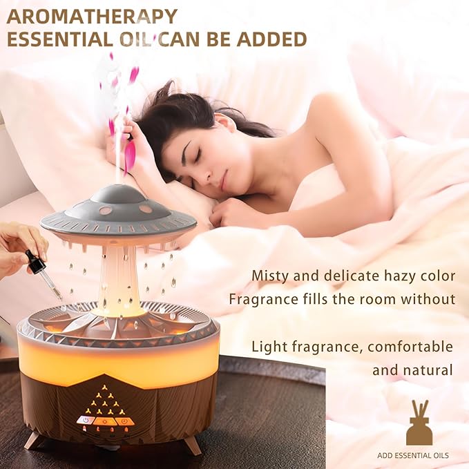 Raindrop Humidifiers for Bedroom -Essential Oil Diffuser - Image 2