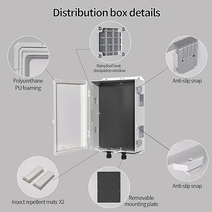 Outdoor Electrical Junction Box, ABS Water Resistant Enclosure - Image 5