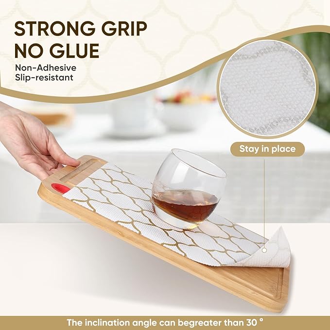 Shelf Liners Cabinet Liner Drawer Liner 12in X 6.5ft Gold Non Adhesive Strong - Image 3