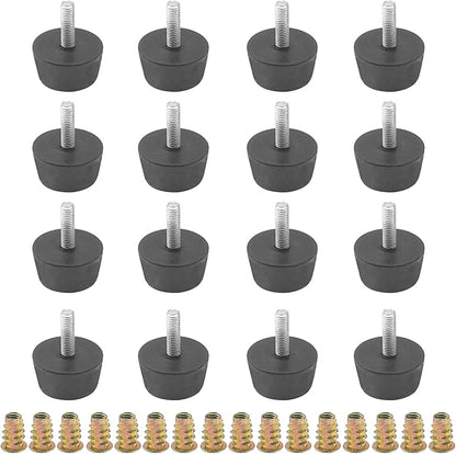 16Pcs M6x20 Medium Hard Rubber Bumper Feet by Rrina