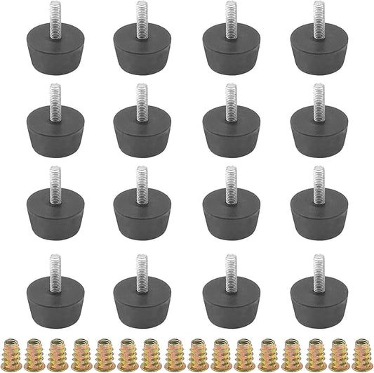 16Pcs M6x20 Medium Hard Rubber Bumper Feet by Rrina