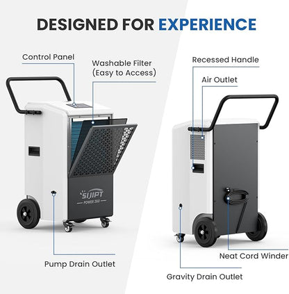 Commercial Dehumidifier with Pump, 260 Pints Industrial Dehumidifier - Image 7
