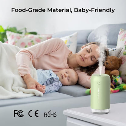 Portable Mini Humidifier, KQLKJ 350ml Small Cool Mist Humidifiers, USB Personal - Image 4