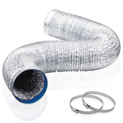 Wathai 4 Inch Flexible Dryer Vent Hose, 10ft Thick Aluminum Foil Ducting Kit by Wathai