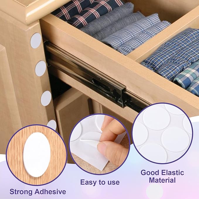 160 Pcs Small Felt Furniture Pads, Self-Adhesive EVA Foam Dot Circles, Round - Image 4