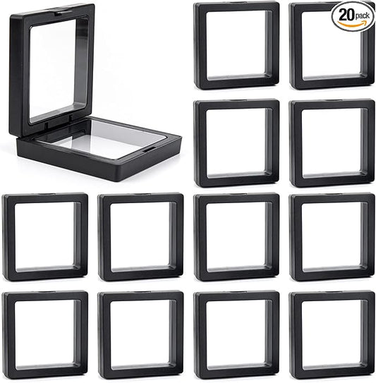 Framendino, 20 Pack Black 3D Floating Frame Display Case Challenge Coin by Unknown