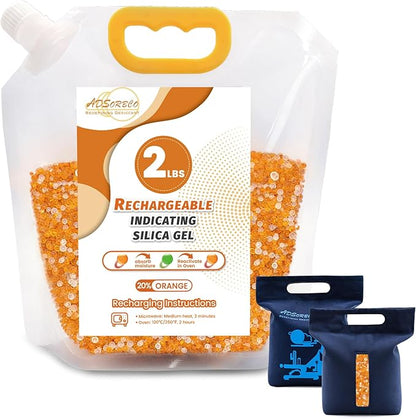 Silica Gel Desiccant Beads – Reusable Desiccant Bulk 3mm Beads by SorbcoPackagingLLC
