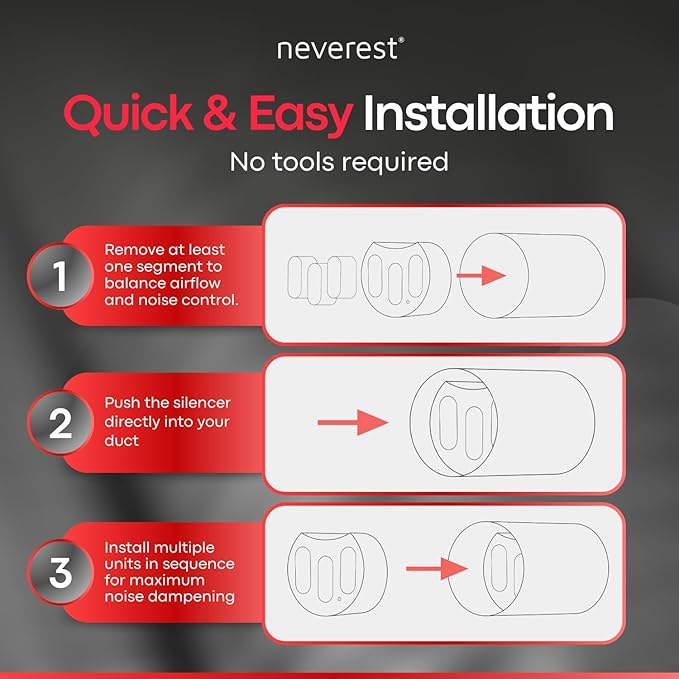 neverest® ESD 5 in Duct Silencer – Inline Ventilation Noise Dampener - Image 5