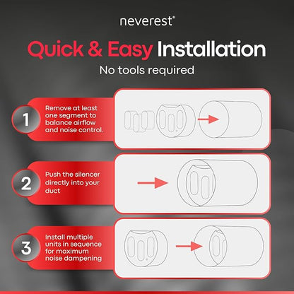 neverest® ESD 5 in Duct Silencer – Inline Ventilation Noise Dampener - Image 5