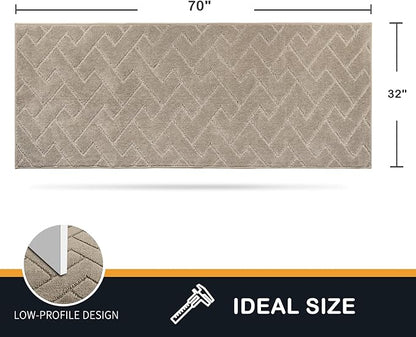 PURRUGS Dirt Trapping Door Mat 32" x 70", Non-Slip Machine Washable Entry Rug - Image 2