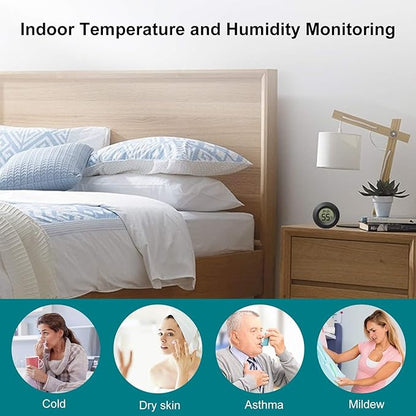 EEEKit Hygrometer Thermometer, 3 Pack LCD Monitor Indoor Humidity Meter - Image 2