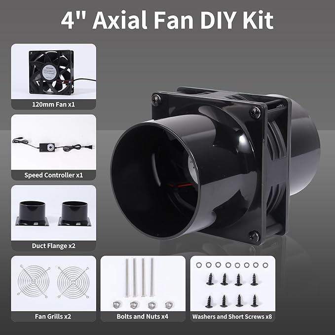 120mm 12V Exhaust Duct Fan Kit - Image 6