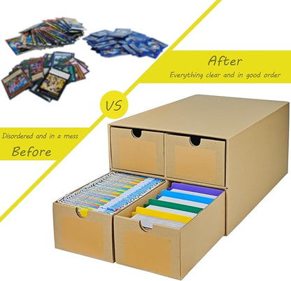 4 Sets Trading Card Storage Boxes, Includes 16-750 CT Boxes & 64 Dividers - Image 7
