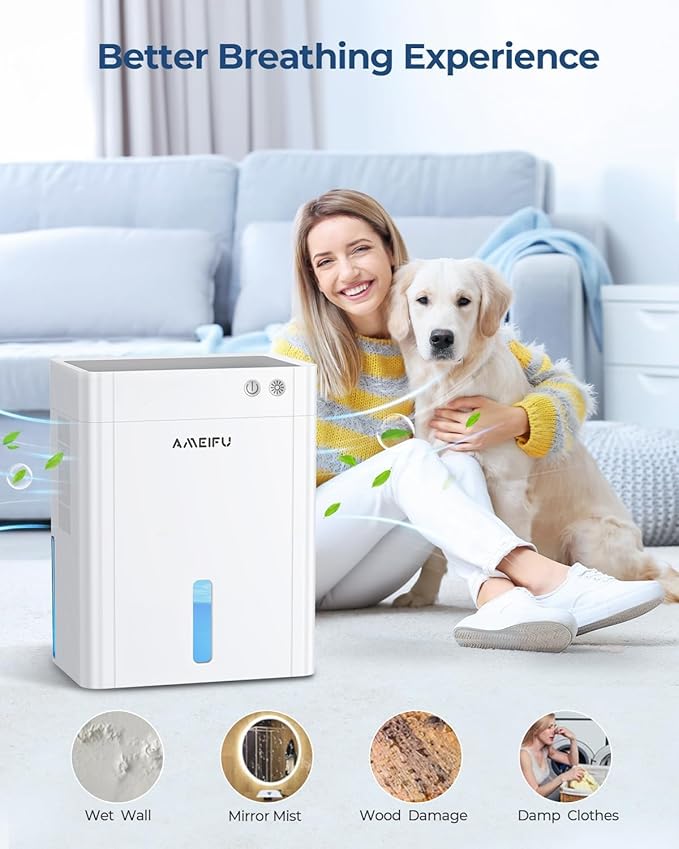 Dehumidifier for Home, 135 OZ Water Tank, Quiet Dehumidifier for Bathroom - Image 3