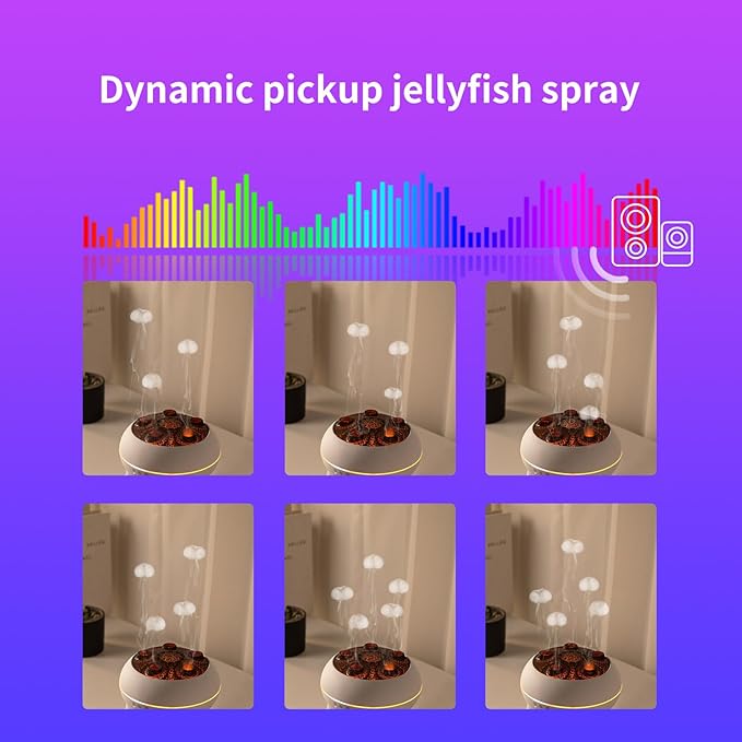 Jellyfish Essential Oil Diffuser, 250ml Ultrasonic Aromatherapy Humidifier - Image 3