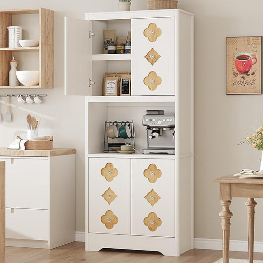 Garvee 72" Tall Pantry Cabinet, Kitchen Hutch Storage Cabinet by Garvee