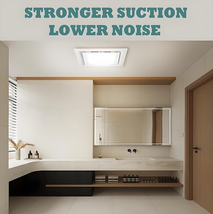 Bathroom Exhaust Fan with LED Light Ceiling Mount Ventilation Fan 120 CFM - Image 3