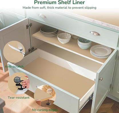 Drawer and Shelf Liner for Kitchen, Non-Slip Non-Adhesive Cabinet Liners for - Image 6