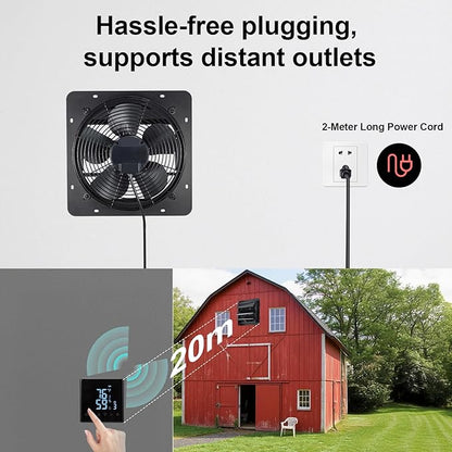 GROWNEER 12 Inch Shutter Exhaust Fan - Image 8