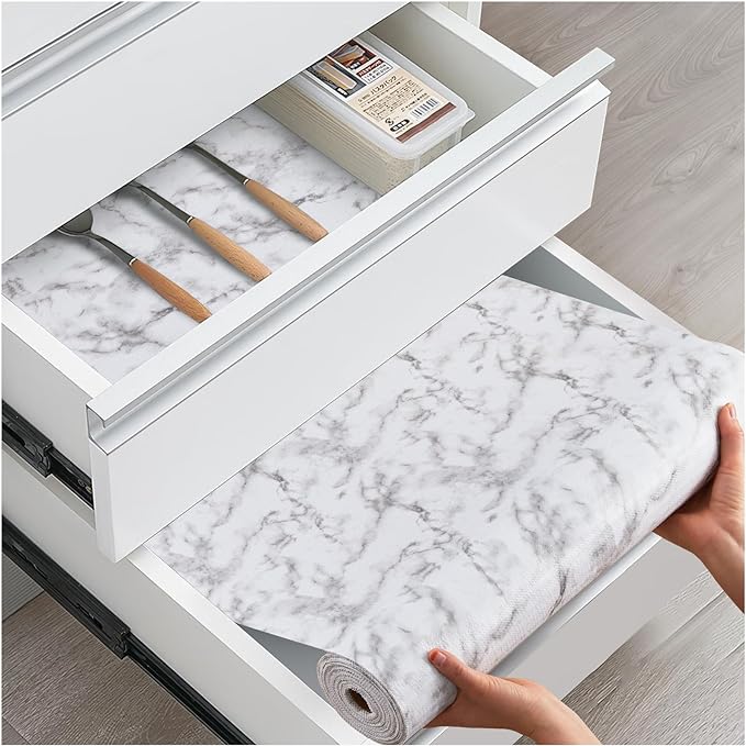 Drawer and Shelf Liner, Non-Slip Kitchen Cabinet Liners Non-Adhesive Thick by ALIUNI