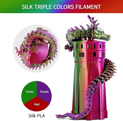 ERYONE Silk Tri Color PLA Filament 3D Printer 1.75mm +/- 0.03mm - Image 4