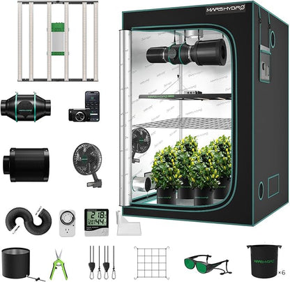MARS HYDRO 4x4 Smart Grow Tent Kit Complete System, 480W FC-E4800 APP WiFi by MARSHYDRO