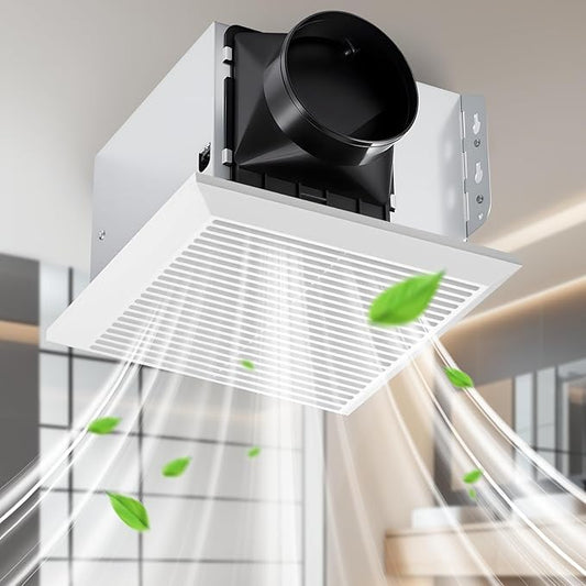GROWNEER Bathroom Exhaust Fan, 110 CFM 1.0 Sone Bathroom Fan No Attic Access by GROWNEER