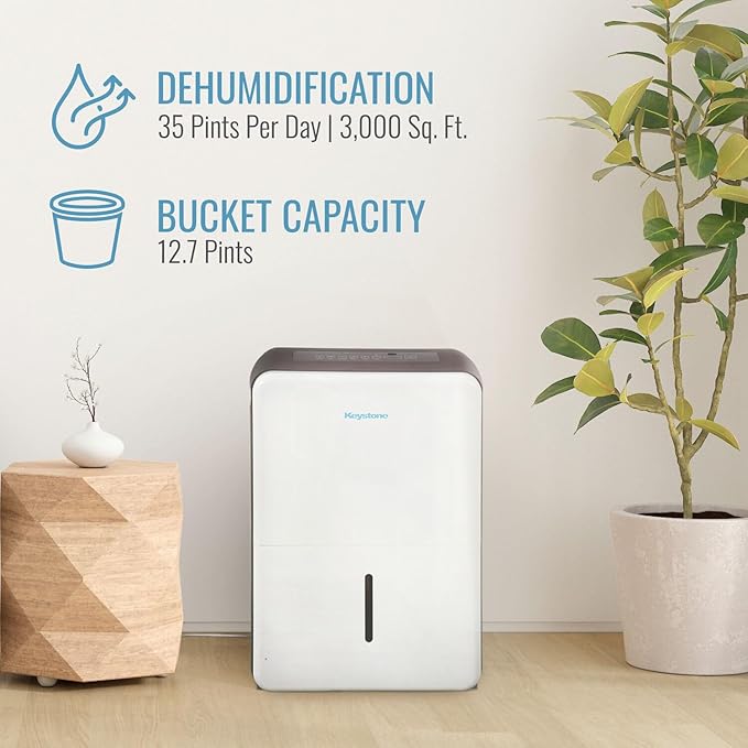 Keystone Energy Star 35-Pint Portable Dehumidifier - Image 5