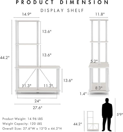 Homes: Inside + Out Apexa Modern 4-Cube Ladder Shelving Units, Collectibles - Image 3