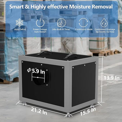 SAHAUHY 158 Pints Commercial Dehumidifier - Image 4