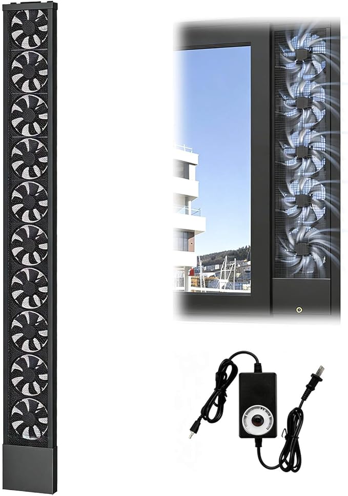 Vertical Window Exhaust Fan for Sliding Windows-Easy Tool-Free Installation by Unknown