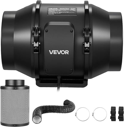 VEVOR 6" Air Filtration Kit, 180 CFM Inline Duct Fan - Image 9